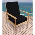 thumbnail image 2 of Jordan Manufacturing Sunbrella 45" x 22" Canvas Black Solid Rectangular Outdoor Deep Seat Chair Cushion Set with Ties and Welt, 2 of 13