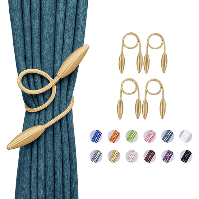 2 Pack DIY Curtain Tiebacks Clips Crystal Decorative Creative Twist Drape Tie Backs European Style Random Modelling Curtain Holdbacks for Home Kitchen Office Window Drapery