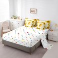 thumbnail image 5 of jejeloiu Blossoming Sunflower Flowers Bedding Comforter Set 7 Pieces,Country Flower Print Full Bedding Set,First Letter J Fitted Sheet Flat Sheet For Girls,Super Cozy Room Decor Reversible, 5 of 8