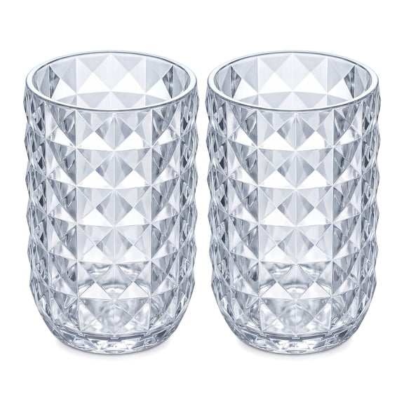 Toothbrush Holder Large Travel Toothbrush Cup, Clear and Bright Toothpaste Container Bathroom Tumbler, Comfortable to Hold, Reusable Unbreakable Toothbrush Cup for Bathroom Dormitory (2PCS)
