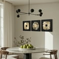 thumbnail image 4 of LuxenHome 3-Piece Modern Black & Gold Abstract Metal Wall Art Set, Contemporary Home Decor, 4 of 11