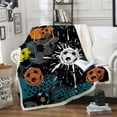 thumbnail image 1 of Soccer Throw Blanket Reversible Sprots Soccer Pattern Blanket for Soccer Fans Teens Boys Kids, Cozy Warm Soft Blanket for All Seasons, Plush Fleece Blanket Sofa Couch Bed 60" X 80", 1 of 6