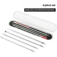 thumbnail image 2 of 4Pcs Stainless Steel Comedone Extractor Tool Acne Removal Kit Blackhead Rem, 2 of 7