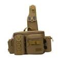 thumbnail image 2 of Almencla Pêche Porte Canne Porter Sac Sac Sac Poitrine pour les Hommes Femmes Randonnée L L Taille Kaki, 2 of 8