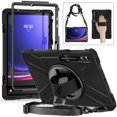 thumbnail image 7 of XYX Case for Samsung Galaxy Tab S9+ 12.4 inch SM-X810/SM-X816B with 360 Degree Rotating, Hand Strap, Shoulder Strap, Black, 7 of 7