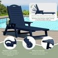 thumbnail image 4 of WestinTrends Aruba 3-Piece Outdoor Patio Chaise Lounge Chair with Wheels & Cup Holder with Patio Side Table, Navy Blue, 4 of 16