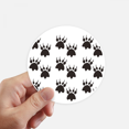 thumbnail image 1 of Animal Claw Outline Simple Step Print Sticker Round Wall Suitcase Laptop Label Bumper, 1 of 1