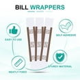thumbnail image 3 of Uxcell Money Bands, Dollar Bill Wrappers Self-Adhesive Money Strap Self Sealing Bill Straps Sleeves Brown, 3 of 7
