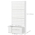 thumbnail image 3 of Outsunny Galvanized Planter Box with Trellis, 35" x 16" x 70", White, 3 of 10