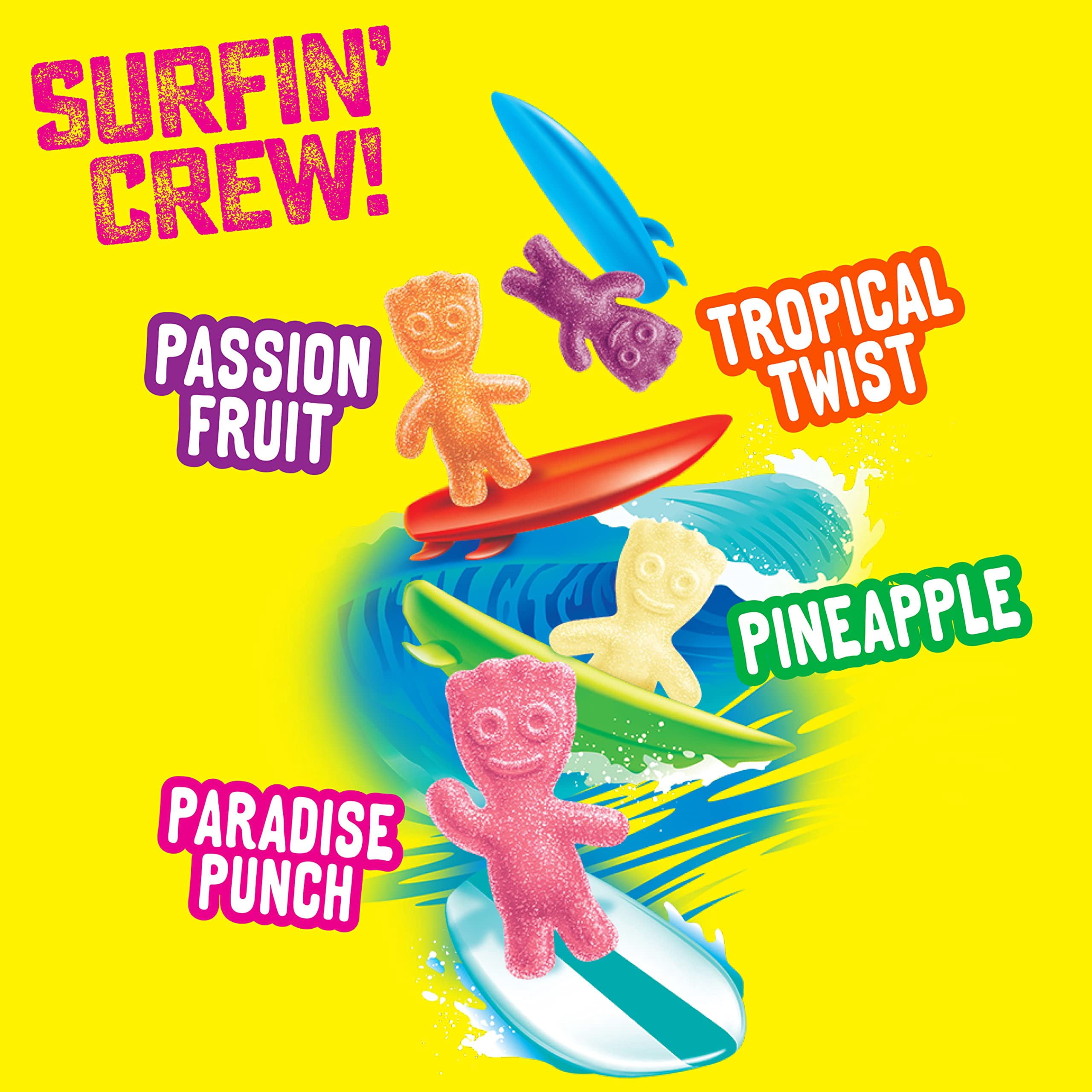 (4 pack) Sour Patch Kids Tropical Flavored 3.6 oz