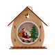 thumbnail image 1 of Casas de pueblo navideñas iluminadas Oficina Luz LED navideña Casa de madera Papá Noel, 1 of 9