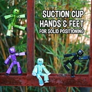 Zing StikBot Single Pack - Includes 1 StikBot - Collectible Action Figures and Accessories, Stop Motion Animation, Ages 4 and Up (Metal Eggplant)