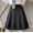 Black, variant on Idoravan Women's Basic Versatile Skirt Clearance Fashion Women Pleated A-Line Skirt Anti-Burnout Solid High Waist Short Skirt