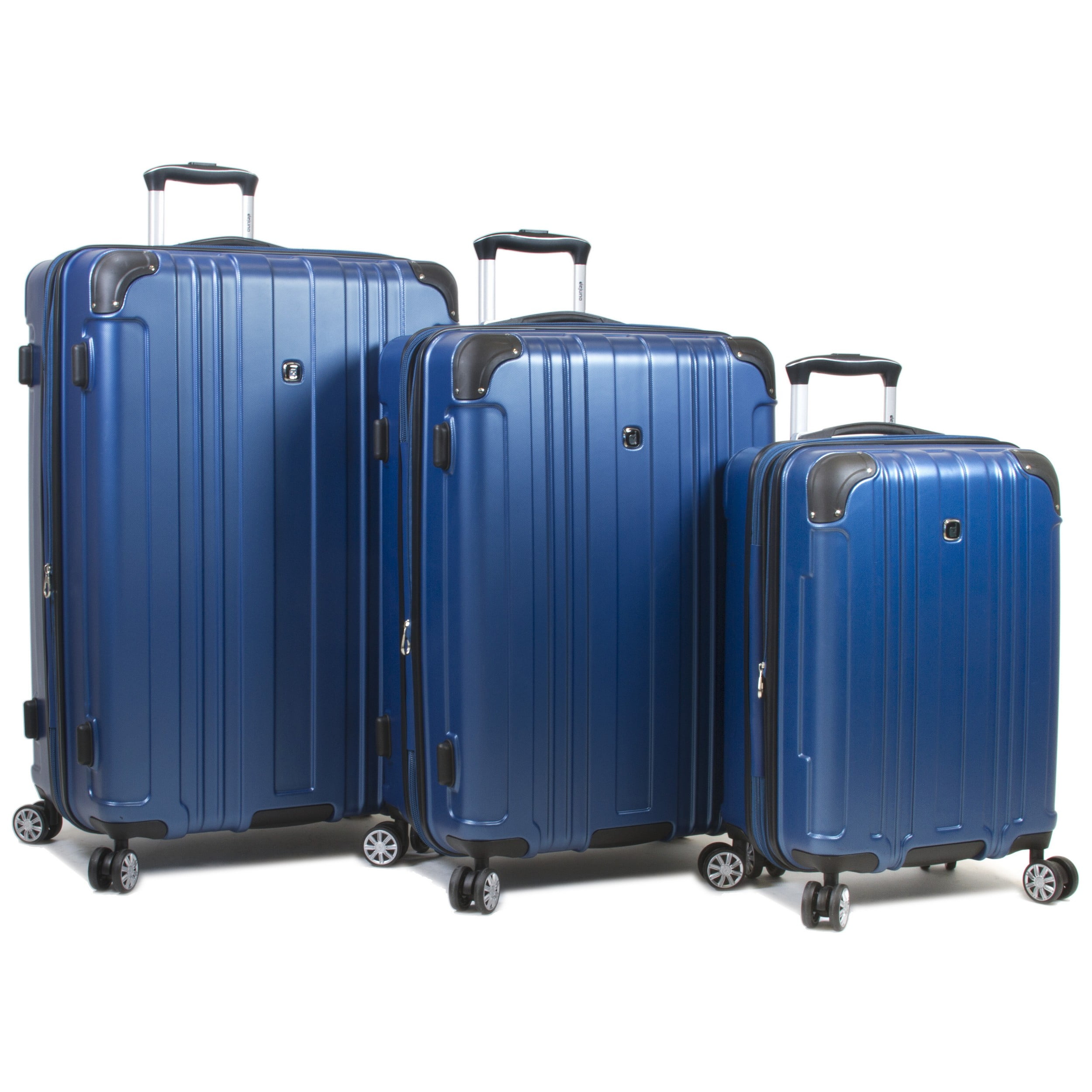 Merax Hylas 3 Piece Luggage Set with TSA Lock and Dual Spinner Wheels 3-piece set, blue Hardside Lightweight Suitcase Set 20inch 24inch 28 inch