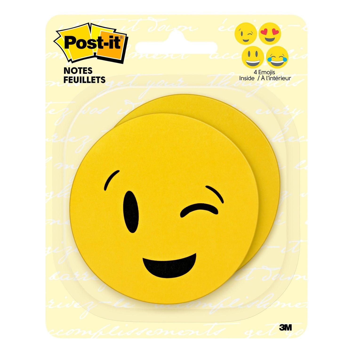 Feuillets Post-it®, 7,4 cm x 7,4 cm (2,9 po x 2,9 po), 30 feuillets/bloc, 2 blocs/paquet