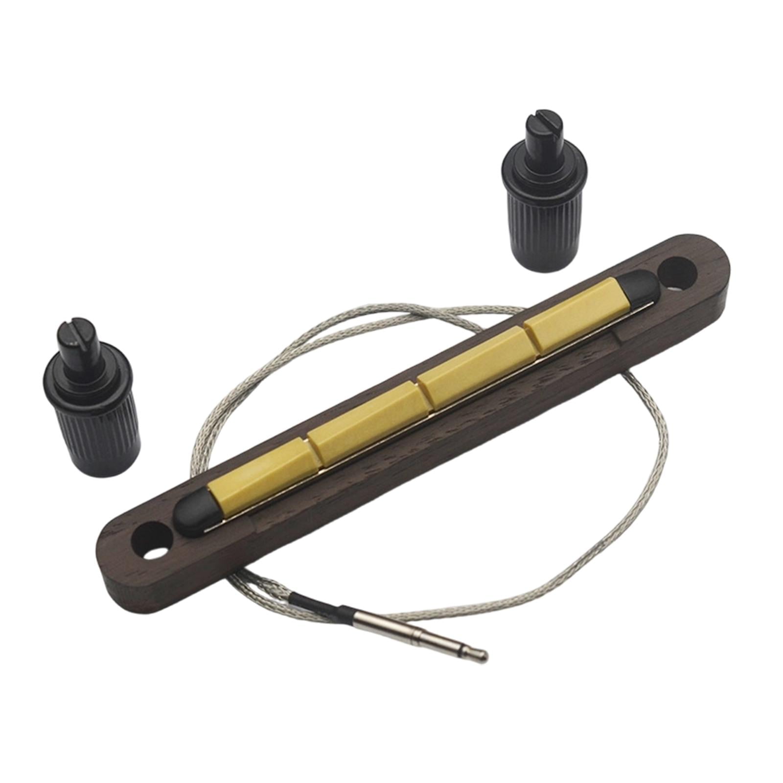 MERIGLARE Bass Pickup Acoustic Bass Piezo Pickup Bridge Saddle Pickup Strip 2.5mm Jack Connection Instrument Replacement for Musicians Rehearsal Room Recordings 4 string