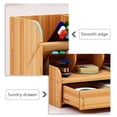 thumbnail image 2 of Organizador de escritorio de madera Soporte para bolígrafos multifuncional Caja de almacenamiento Organizador de almacenamiento estacionario de escritorio con cajón para el hogar Oficina Escuela yeacher Estándar, 2 of 2