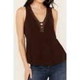 thumbnail image 3 of Idyllwind Women's Spruce Criss Cross Front Embellished Tank Dark Brown   US, 3 of 4