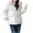 White, variant on Fanxing Womens Lightweight Puffer Jacket, Winter Coats for Women Warm Quilted Bubble Padded Hood Coat with Faux Fur Collar Overcoats