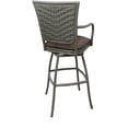 thumbnail image 2 of Erin 30" Outdoor/Indoor Fabric Bar Stool in Multi-Color - Beige Frame, 2 of 2