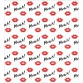 thumbnail image 3 of Kiss Duvet Cover Set, Red Woman Lips Kiss Marks Pattern Romance Feminine Graphic Valentines Day, Decorative 3 Piece Bedding Set with 2 Pillow Shams, Queen Size, Vermilion White, by Ambesonne, 3 of 3