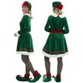 thumbnail image 2 of Festive Christmas Set for Women Santa's Helper Role Play Outfit Elegant Dress for Holiday Parties Performances and Celebrations, 2 of 7