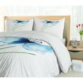 thumbnail image 5 of Ambesonne Floral Duvet Cover Sets, Cornflower Botany, 2-Queen, Navy Blue White Green, 5 of 7