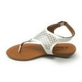 thumbnail image 4 of Victoria K Women's Laser Cut Out Pattern with Studded and Side Strap Wedge Sandals, 4 of 5