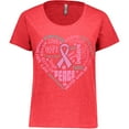 thumbnail image 3 of Inktastic Breast Cancer Awareness Heart Words Women's Plus Size T-Shirt, 3 of 5