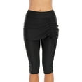 thumbnail image 7 of FANNYC Women's Swim Skirted Capris Active Athleic Leggings with Skirt Rungning Skort Sun Protective Swim Skirted Sport Leggings, 7 of 7