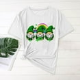 thumbnail image 5 of Ounisa St Patricks Day Shirt Women V Neck Funny St Paddys Day T-Shirt Irish Shamrock Gnomes Heart Graphic Short Sleeve Clover Tee, 5 of 5