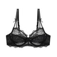 thumbnail image 4 of Varsbaby Women Ultra-Thin Unlined Lace Bra Sexy See Through Underwire Bra, 4 of 7