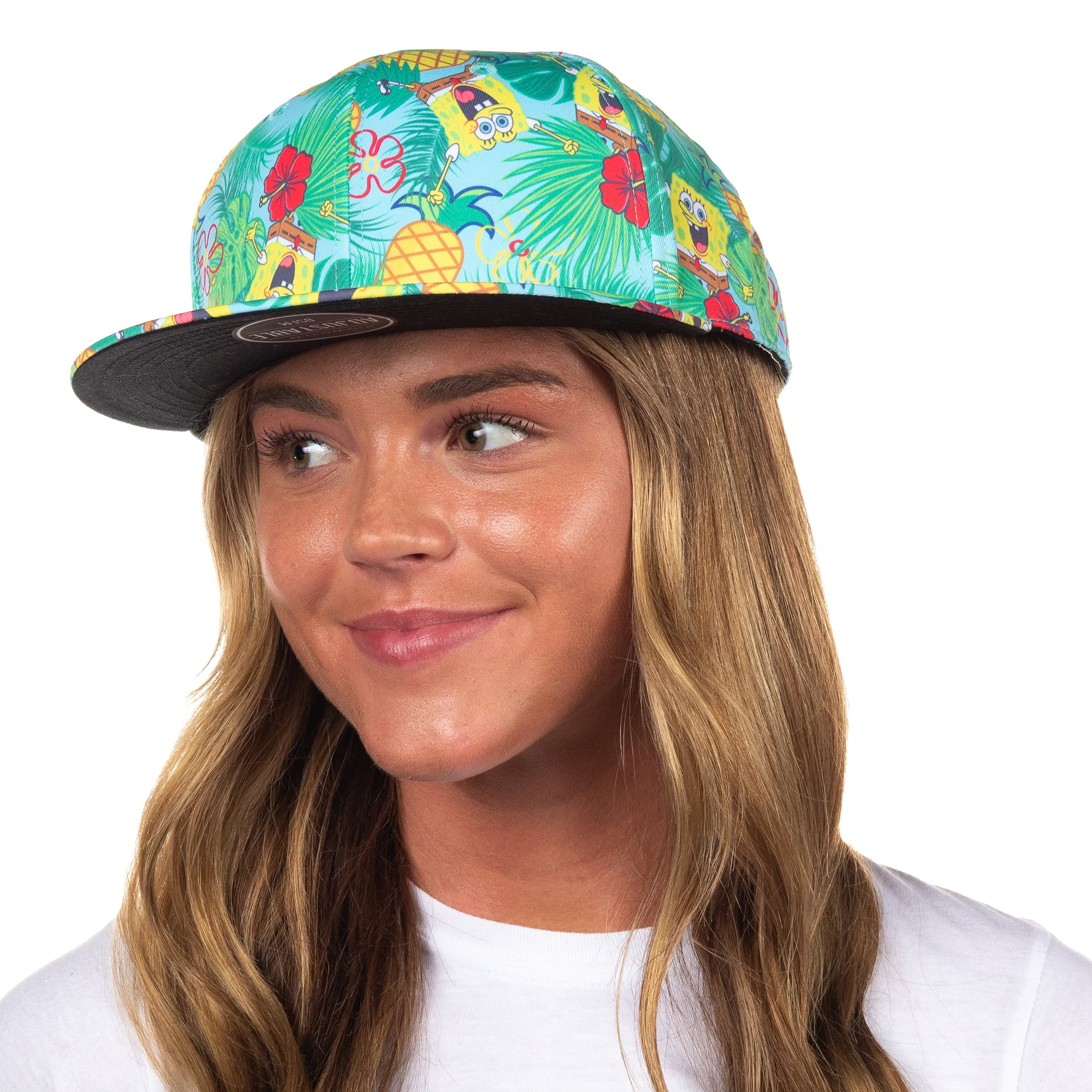 Nickelodeon SpongeBob SquarePants Hat Adult Pineapple Tropical Snapback Adjustable Cap OSFM