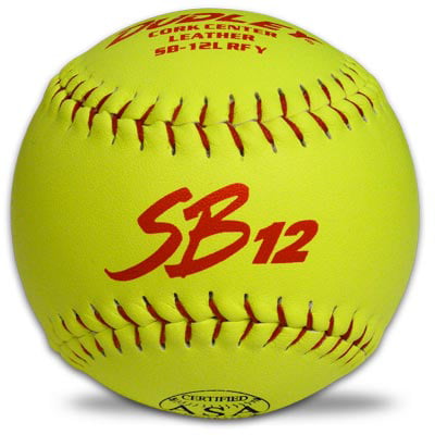 Dudley SB12LRF ASA Yellow 12-inch Softball (One