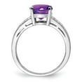 thumbnail image 2 of Sterling Silver Rhodium-plated Diamond & Amethyst Ring QR3043AM, 2 of 5