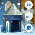 thumbnail image 6 of KORIMEFA Rocket Ship Tent - Space Themed Pretend Play Tent ,Space Play House,Spaceship Tent for Kids,Foldable Pop Up Star Play Tent, Indoor Outdoor Games for Boys Girls Toddler, 6 of 10