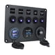 thumbnail image 2 of Panel de Interruptor Sunnimix 5 Entradas Dual USB 4.2A Voltímetro Digital luz azul, 2 of 8