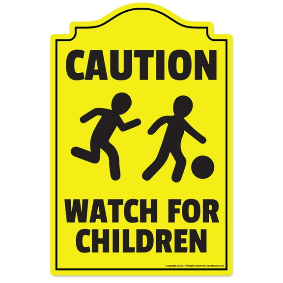 Watch For Children Novelty Sign | Indoor/Outdoor | Funny Home Décor for Garages, Living Rooms, Bedroom, Offices | SignMission personalized gift Wall Plaque Decoration