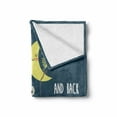 thumbnail image 2 of I Love You Soft Flannel Fleece Blanket, Teddy Bear and Penguin Best Friends Arctic Lovers Under Moon Cartoon, Cozy Plush for Indoor and Outdoor Use, 60" x 80", Slate Blue Grey Yellow, by Ambesonne, 2 of 6