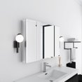 thumbnail image 5 of 36x26 inch Aluminum Bathroom Medicine Cabinet, Adjustable Glass Shelves, Waterproof and Rust-Resist, Recess or Surface Mount Installation, 5 of 20