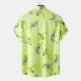 thumbnail image 4 of Aoochasliy Summer Mens Shirts Casual Hawaii Print Turndown Short Sleeve Button Closure Shirt Blouse, 4 of 9