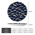 thumbnail image 2 of Picia Sardine Pattern Bone China Decorative Plate – Wall Decor with Stand and Adhesive, Elegant Ornament for Living Room, Office, or Entryway-10in, 2 of 6