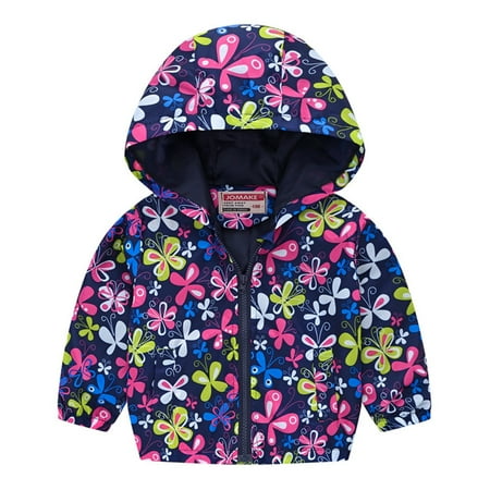 

Toddler Kids Baby Boys Girls Cartoon Dinosaur Rainbow Camouflage Zip Windproof Jacket Hooded Trench Lightweight Kids Coats Windbreaker Casual Outerwear