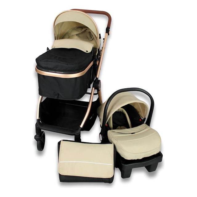 CARRIOLA TRAVEL SYSTEM CON ASIENTO PARA CARRO NONI IS-999L CAQUI
