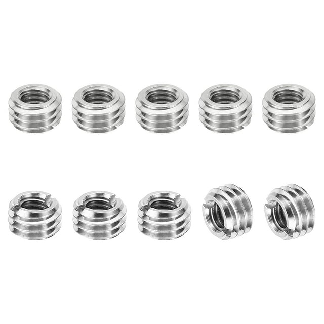 PATIKIL Thread Adapters Sleeve Reducing Nut, 10 Pcs M10*1.5 Male to M6*1 Female Repairing Insert Nut Screw Reducer Conversion Stainless Steel Fastener 6mm
