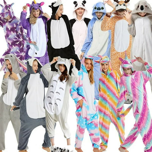 Pijamas de unicornio para mujer y adultos ropa de dormir calida disfraces de Anime mono de dibujos animados Unisex Stitch Kigurumi invierno nuevo Walmart en linea