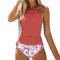 thumbnail image 1 of MKLEKYY Trajes De Baño Hombre Natacion Women'S Plus Size Bikini Set Color Split Swimsuit Fashionable & Comfortable Beachwear, 1 of 5
