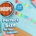 thumbnail image 4 of 30x Basketball Cupcake Toppers – Edible Happy Birthday Décor, Wafer Sheet Cake Decorating, 4 of 5