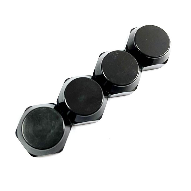 Bewildely 4 piezas 1/10 tuerca de neumático RC pieza de actualización aleación de aluminio a prueba de herrumbre y duradera tuerca de Kits de construcción modelo Negro