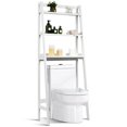 thumbnail image 1 of Gymax 3-Shelf Over-The-Toilet Storage Rack Bathroom Shelf Organizer Space Saver White, 1 of 10